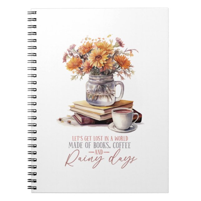 Herbstlaube und Blume Notizblock (Vorderseite)