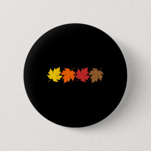 Herbstlaube und Herbst im Oktober Button