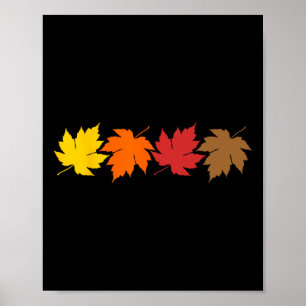 Herbstlaube und Herbst im Oktober Poster