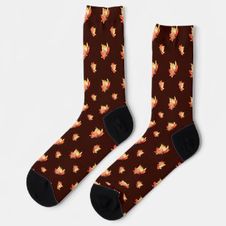 Herbstlaubfarbene Socken