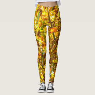 Herbstlaubmuster Leggings