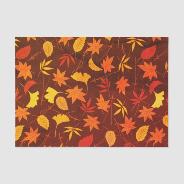 Herbstlaubmuster Seidenpapier (Vorderseite)