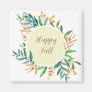Herbstlaubrahmen mit anpassbarem Text Magnet