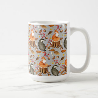 Herbstlaubs Badger & Fox Kaffeetasse
