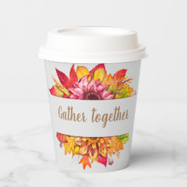 Herbstlaubs Bouquet individuell anpassbar Pappbecher
