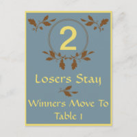 Herbstlaubs Bunco Table Card #2