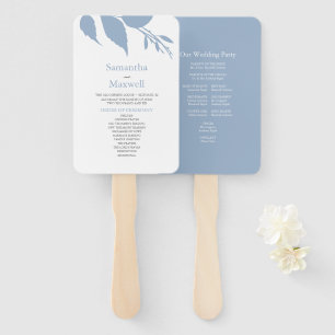 Herbstlaubs Dusty Blue Wedding Hand Fan Fächer