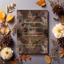 Herbstlaubs Erntedank Dinner Party Gold