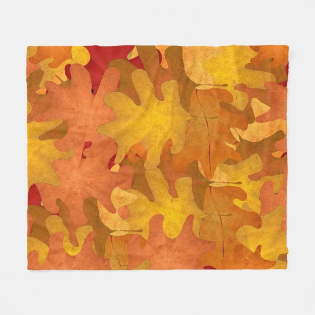 Herbstlaubs Fleece Blanket (Vorderseite (Horizontal))