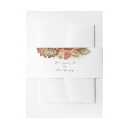 Herbstlaubs Glitzer Hochzeit Einladungsbanderole