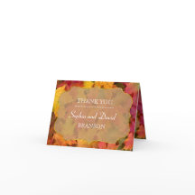 Herbstlaubs Gold Foil Hochzeit DANK