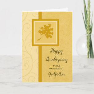 Herbstlaubs Happy Thanksgiving Godvater Feiertagskarte