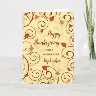 Herbstlaubs Happy Thanksgiving Stepbruder Feiertagskarte