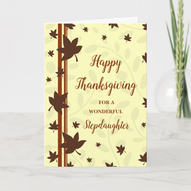 Herbstlaubs Happy Thanksgiving Steptoy Feiertagskarte (Vorderseite)