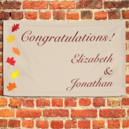 Herbstlaubs Hochzeit Banner