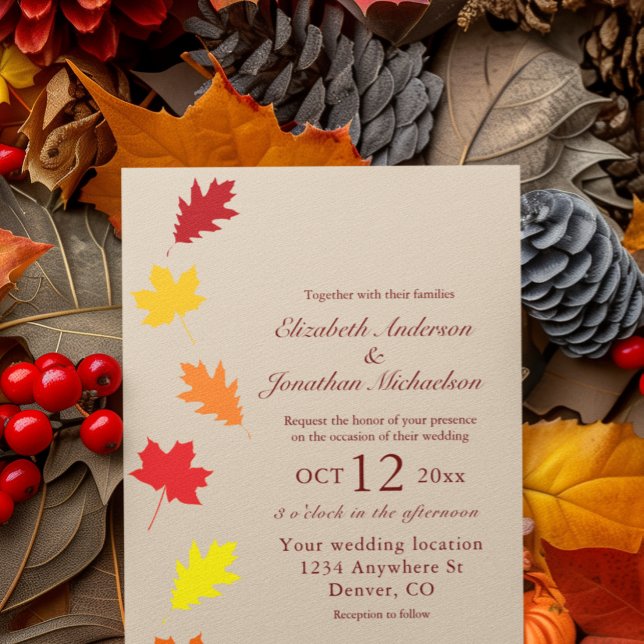 Herbstlaubs Hochzeit Einladung (Von Creator hochgeladen)