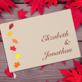 Herbstlaubs Hochzeit Gästebuch