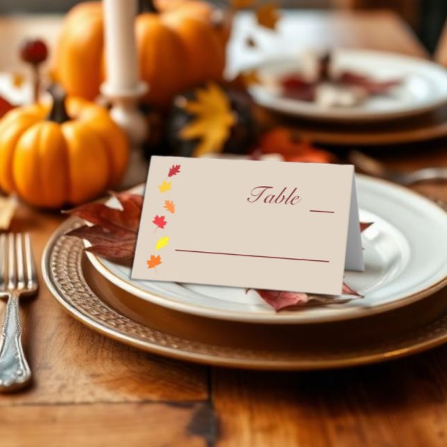 Herbstlaubs Hochzeit Platzkarte (Von Creator hochgeladen)