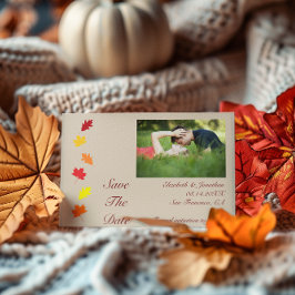 Herbstlaubs Hochzeit Save The Date