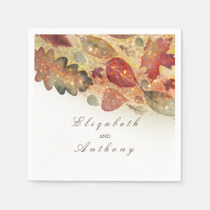 Herbstlaubs Hochzeit Serviette