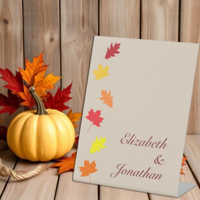 Herbstlaubs Hochzeit Sockelschild (Von Creator hochgeladen)