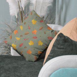 Herbstlaubs Hunter Green Kissen