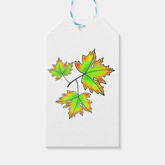 Herbstlaubs Maple Leaf Geschenkanhänger (Vorderseite)