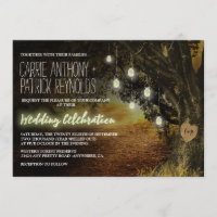 Herbstlaubs Mason Jar Oak Tree Einladungen für Hoc