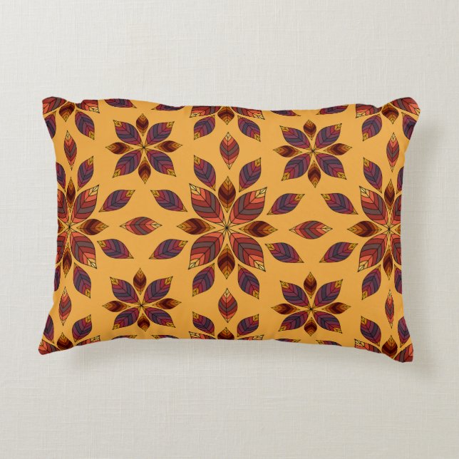 Herbstlaubs Rosette Dekokissen (Rückseite)