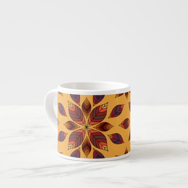 Herbstlaubs Rosette Espressotasse (Vorderseite Links)