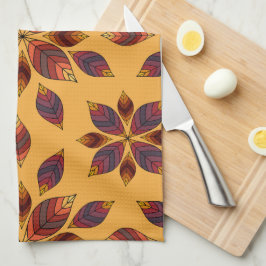 Herbstlaubs Rosette Geschirrtuch