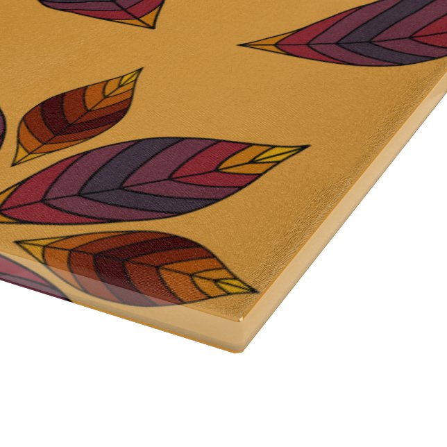 Herbstlaubs Rosette Schneidebrett (Ecke)