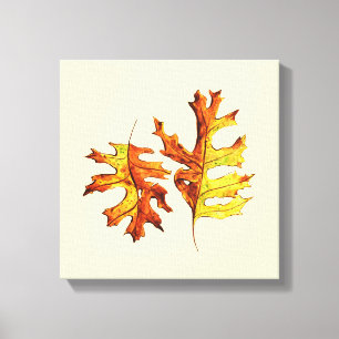 Herbstlaubs Schöne Wasserfarben Kunst Leinwanddruck