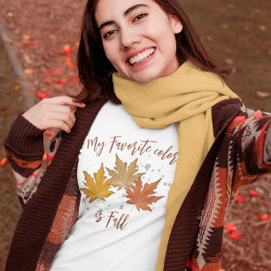Herbstlaubs Wasserfarbe Einfach T-Shirt