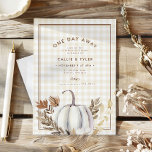Herbstlaubs White Pumpkin Hochzeit Probe Dinner<br><div class="desc">Set den Ton für ein bezauberndes Herbstfest mit unseren Herbstlauben White Pumpkin Hochzeit Probe Dinner Einladung. Diese geschmackvoll gestaltete Einladung verbindet den rustikalen Charme der Herbstlaube mit der Eleganz der weißen Kürbis und schafft eine perfekte Mischung aus saisonaler Schönheit und raffiniertem Stil.</div>
