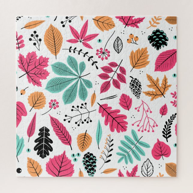 Herbstleaf Abstraktes nahtloses Muster Puzzle (Vertikal)