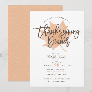 Herbstleaf Chic Erntedank Dinner Einladung