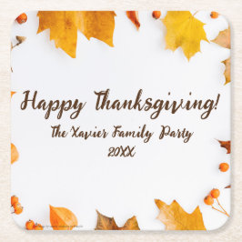 Herbstleaf Erntedank Dinner Party Rechteckiger Pappuntersetzer