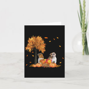 Herbstleaf Fall Dog Lover Halloween Erntedank Karte