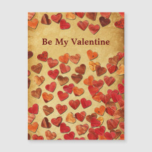 Herbstleaf Herz - Valentine Magnetkarte