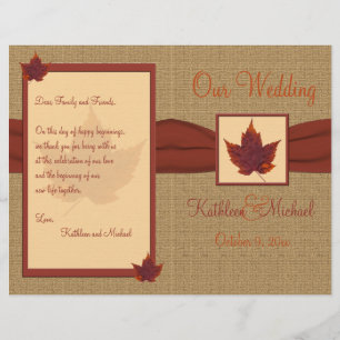 Herbstleaf-Hochzeitsprogramm