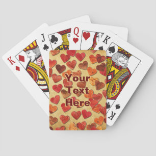 Herbstleaf hört auf altes Papier Spielkarten