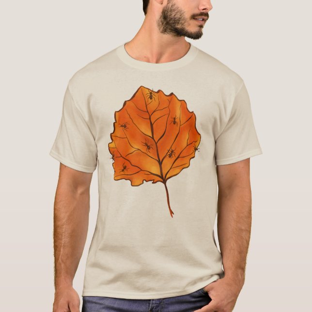 Herbstleaf Orange Nature Lover T-Shirt (Vorderseite)