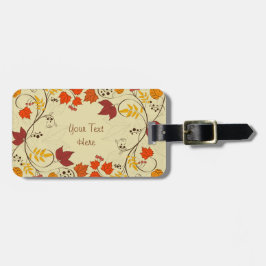 Herbstleaf Reben mit anpassbarem Text Gepäckanhänger