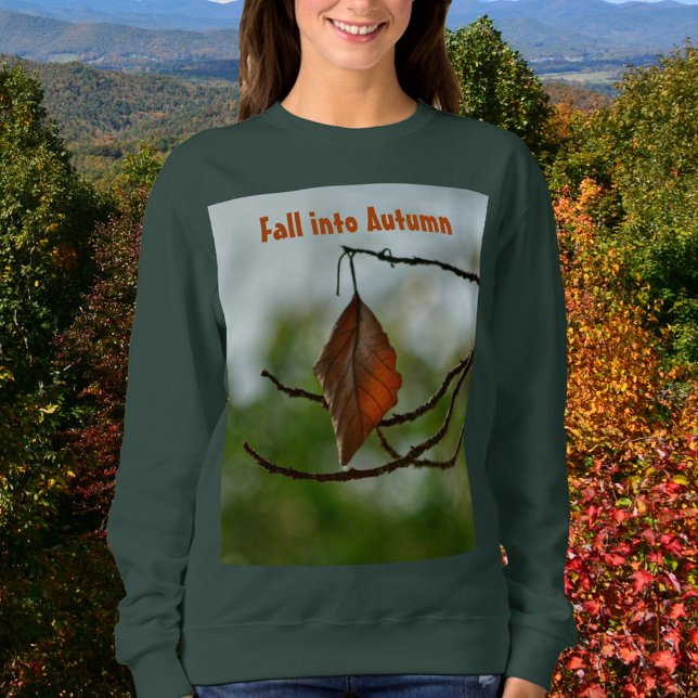 Herbstleaf unter den grünen Blätter Sweatshirt (Von Creator hochgeladen)