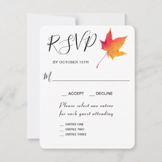 Herbstlease 3 Entf-UAWG-Antwortkarte RSVP Karte