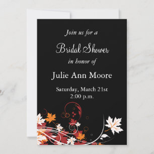 Herbstleaves Abstraktes Brautparty Einladung