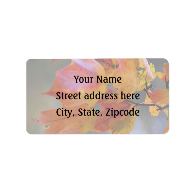 Herbstleaves Adressaufkleber (Vorne)