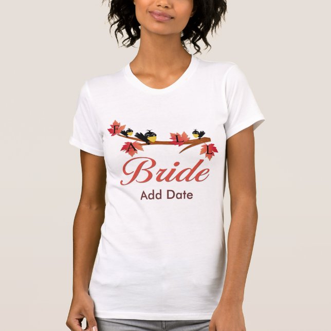 Herbstleaves Birds Fall Brie T-Shirt (Vorderseite)