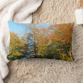 Herbstleaves & Blauer Himmel - Personalisiert Lendenkissen